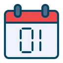 Free Nouvel An Jour Calendrier Icône