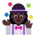 Free Juggling Flat Dark Icon