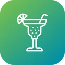 Free Jugo Coctel Vidrio Icono