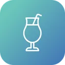 Free Jugo Coctel Vidrio Icono