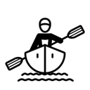 Free Kajak Fahren Symbol