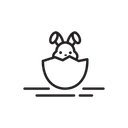 Free Kaninchenei  Symbol