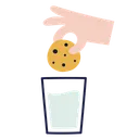 Free Kekse und Milch  Symbol