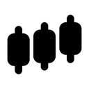 Free Candlestick-Chart nach oben  Symbol