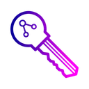 Free Key Bitcoin Access Icon