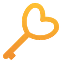 Free Key Security Love Icon