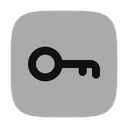 Free Key Minimalistic Square Icon