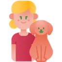 Free Kid and dog  Icon