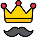 Free King Dad Father Mustache Icon