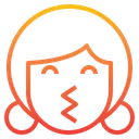 Free Kissing Emotion Face Icon