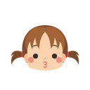 Free Girl Kiss Emoji Icon