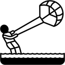 Free Kitesurf Surfeur Sport Icon
