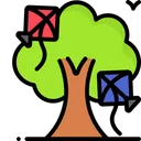 Free Kites Stuck On Tree  Icon