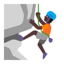 Free Klettern Flach Dunkel Symbol