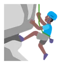 Free Kletternd Flach Mitteldunkel Symbol
