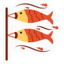 Free Koinobori Kite Sticker Icon