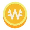 Free Korea Won Coin Currency Icon