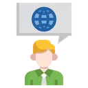 Free Language Worlwide Earth Grid World Grid Translation Icon