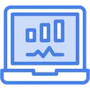 Free Laptop Business Bar Chart Icon