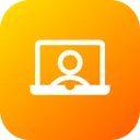 Free Laptop Display User Icon