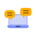 Free Laptop Chat  Icon