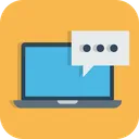 Free Laptop Chat Message Icon