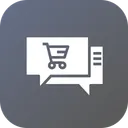Free Laptop Chat Shop Icon