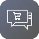 Free Laptop Chat Shop Icon