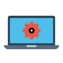 Free Laptop Device Gear Icon