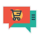 Free Laptop Chat Shop Icon