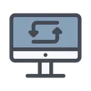 Free Laptop Data Synchronize Icon