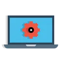 Free Laptop Device Gear Icon