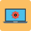 Free Laptop Device Gear Icon