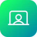 Free Laptop Display User Icon