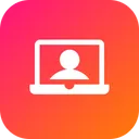 Free Laptop Display User Icon