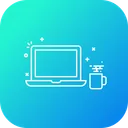 Free Laptop Kaffee Zeit Icon