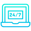 Free Laptop Service Hour Service Icon