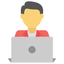 Free Workplace Office Laptop User Icon