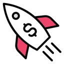 Free Rocket Launch Finance Icon