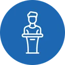 Free Podium Redner Prasentation Icon