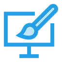 Free LCD Pincel Tinta Icon