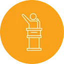 Free Leader Speaker Podium Icon