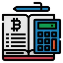 Free Ledger Book Bitcoin Icon