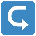 Free Left Arrow Curving Icon