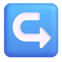 Free Arrow Curving Right Icon