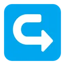 Free Arrow Curving Right Icon