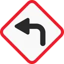 Free Left Turn  Icon