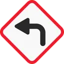 Free Left Turn  Icon