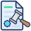 Free Audit Document Lawful Contract Legal Agreement Icon