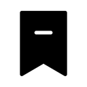 Free Lesezeichen Minus  Symbol